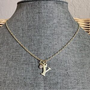 NWT Dainty Gold Letter Y Initial Necklace
